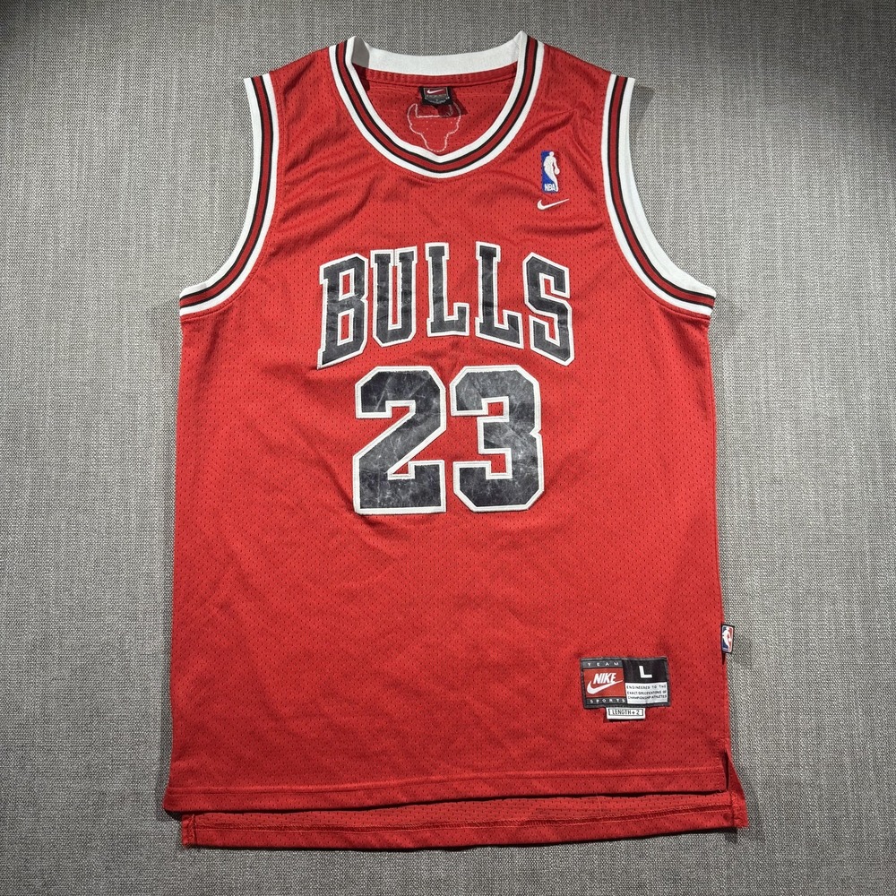 Vintage Chicago Bulls Jersey Mens Large NBA Basketball Michael Jordan 23 Nike
